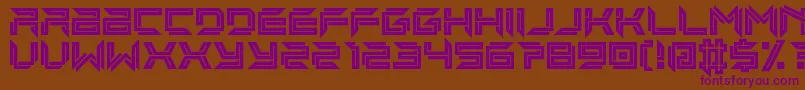 imminent line Font – Purple Fonts on Brown Background