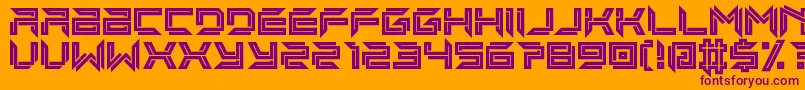 imminent line Font – Purple Fonts on Orange Background