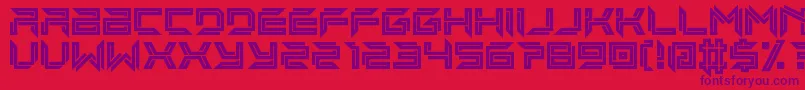 imminent line Font – Purple Fonts on Red Background
