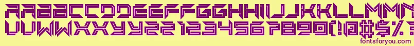 imminent line Font – Purple Fonts on Yellow Background
