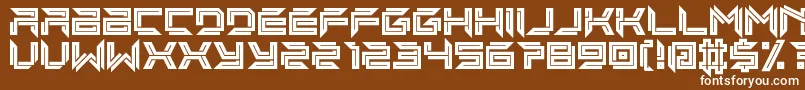 imminent line Font – White Fonts on Brown Background