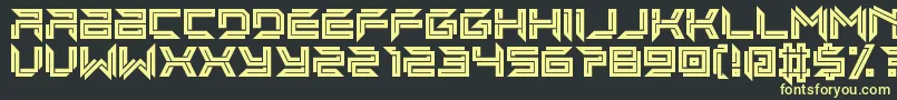 imminent line Font – Yellow Fonts on Black Background
