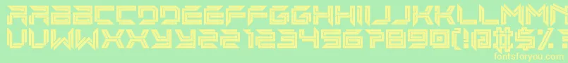 imminent line Font – Yellow Fonts on Green Background