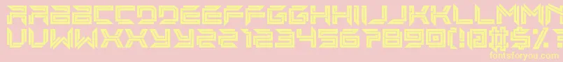 imminent line Font – Yellow Fonts on Pink Background