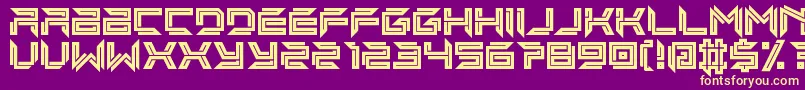 imminent line Font – Yellow Fonts on Purple Background