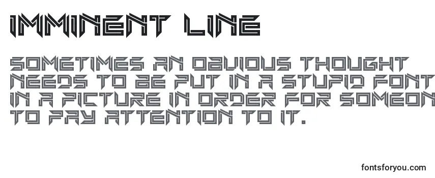 Imminent line Font
