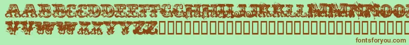 Immoral Font – Brown Fonts on Green Background