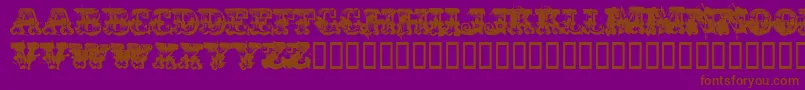 Immoral Font – Brown Fonts on Purple Background