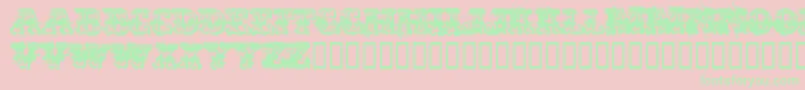 Immoral Font – Green Fonts on Pink Background