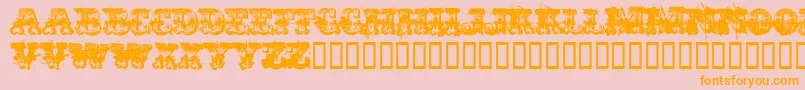 Immoral Font – Orange Fonts on Pink Background