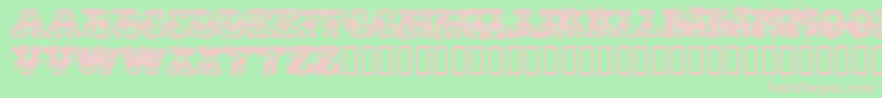 フォントImmoral – 緑の背景にピンクのフォント