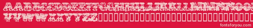 Immoral Font – Pink Fonts on Red Background