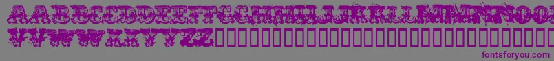 Immoral-fontti – violetit fontit harmaalla taustalla