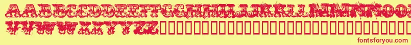 Immoral Font – Red Fonts on Yellow Background