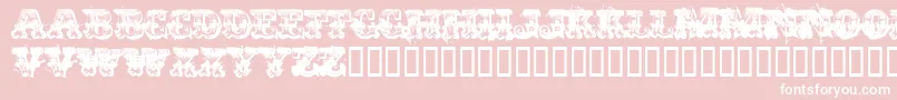 Immoral Font – White Fonts on Pink Background