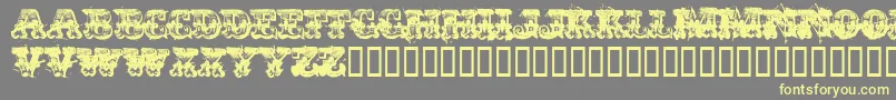 Immoral Font – Yellow Fonts on Gray Background