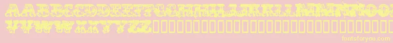 Immoral Font – Yellow Fonts on Pink Background