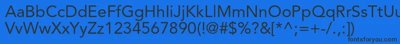 AvenirltstdRoman Font – Black Fonts on Blue Background