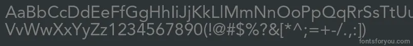 フォントAvenirltstdRoman – 黒い背景に灰色の文字