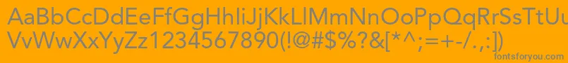 AvenirltstdRoman Font – Gray Fonts on Orange Background