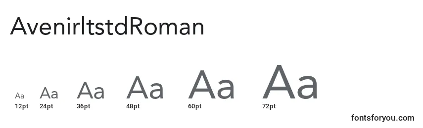 AvenirltstdRoman Font Sizes
