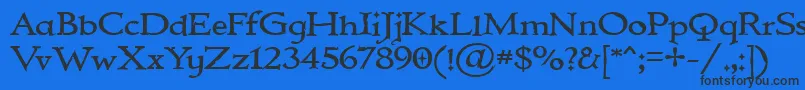 フォントIMMORTAL – 黒い文字の青い背景