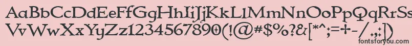 IMMORTAL-fontti – mustat fontit vaaleanpunaisella taustalla