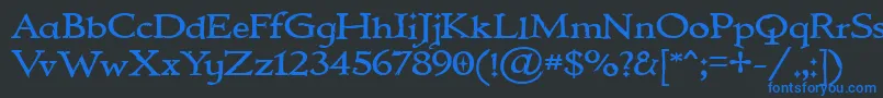Шрифт IMMORTAL – синие шрифты на чёрном фоне