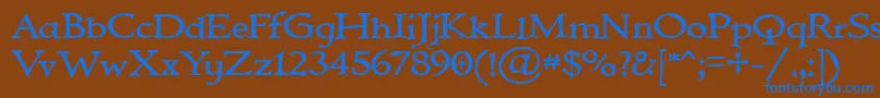 Шрифт IMMORTAL – синие шрифты на коричневом фоне