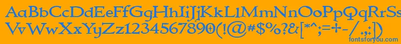 Шрифт IMMORTAL – синие шрифты на оранжевом фоне