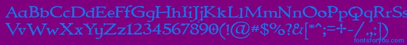 フォントIMMORTAL – 紫色の背景に青い文字