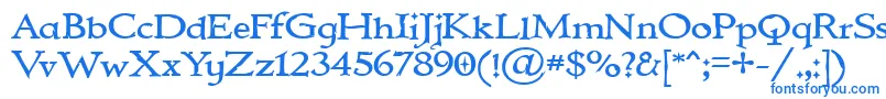 Шрифт IMMORTAL – синие шрифты на белом фоне