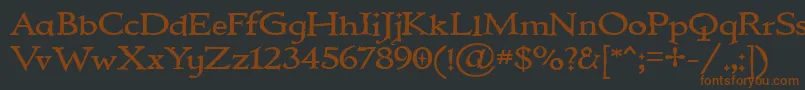 IMMORTAL-fontti – ruskeat fontit mustalla taustalla