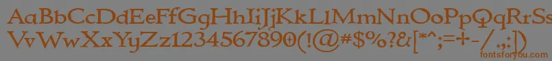 Шрифт IMMORTAL – коричневые шрифты на сером фоне