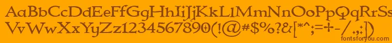 Шрифт IMMORTAL – коричневые шрифты на оранжевом фоне