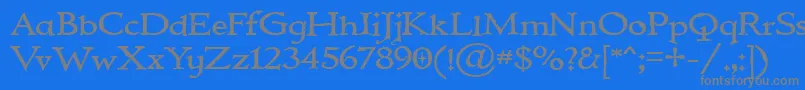フォントIMMORTAL – 青い背景に灰色の文字