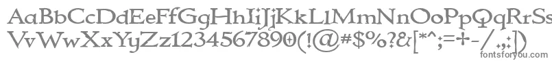 フォントIMMORTAL – 白い背景に灰色の文字