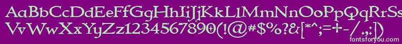 IMMORTAL Font – Green Fonts on Purple Background