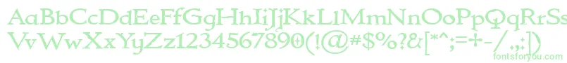Шрифт IMMORTAL – зелёные шрифты на белом фоне