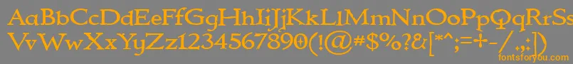 IMMORTAL-Schriftart – Orangefarbene Schriften auf grauem Hintergrund