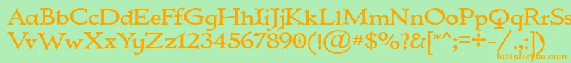 IMMORTAL Font – Orange Fonts on Green Background
