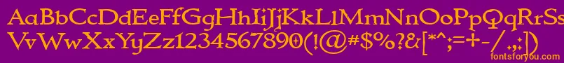 IMMORTAL Font – Orange Fonts on Purple Background