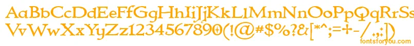 IMMORTAL-Schriftart – Orangefarbene Schriften auf weißem Hintergrund