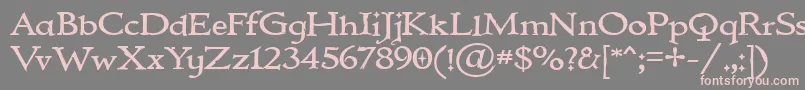 フォントIMMORTAL – 灰色の背景にピンクのフォント