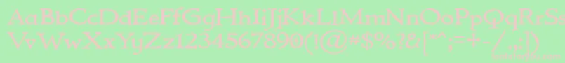 IMMORTAL-fontti – vaaleanpunaiset fontit vihreällä taustalla