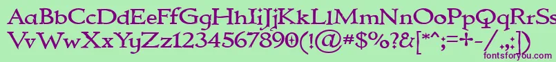 IMMORTAL Font – Purple Fonts on Green Background