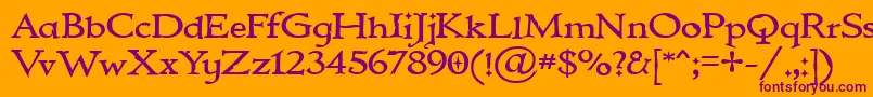 IMMORTAL Font – Purple Fonts on Orange Background