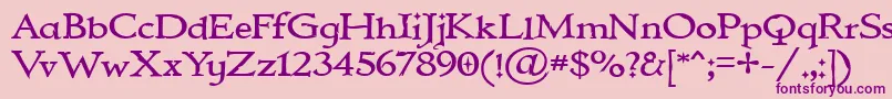 フォントIMMORTAL – ピンクの背景に紫のフォント