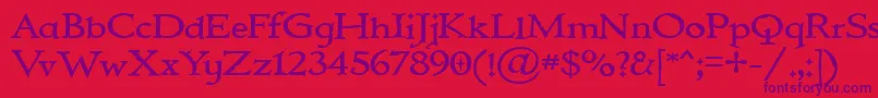 IMMORTAL Font – Purple Fonts on Red Background