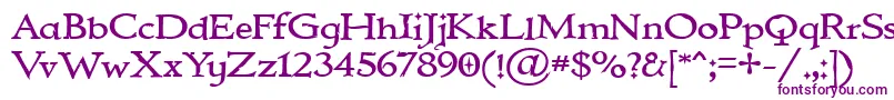 フォントIMMORTAL – 白い背景に紫のフォント